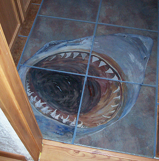 shark tile bathroom